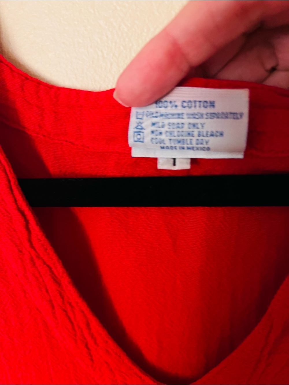 OH MY GAUZE! TABASCO COTTON GAUZE DRESS RUFFLE DETAIL IN CRIMSON SIZE 1 (S/M) - Picture 5 of 6